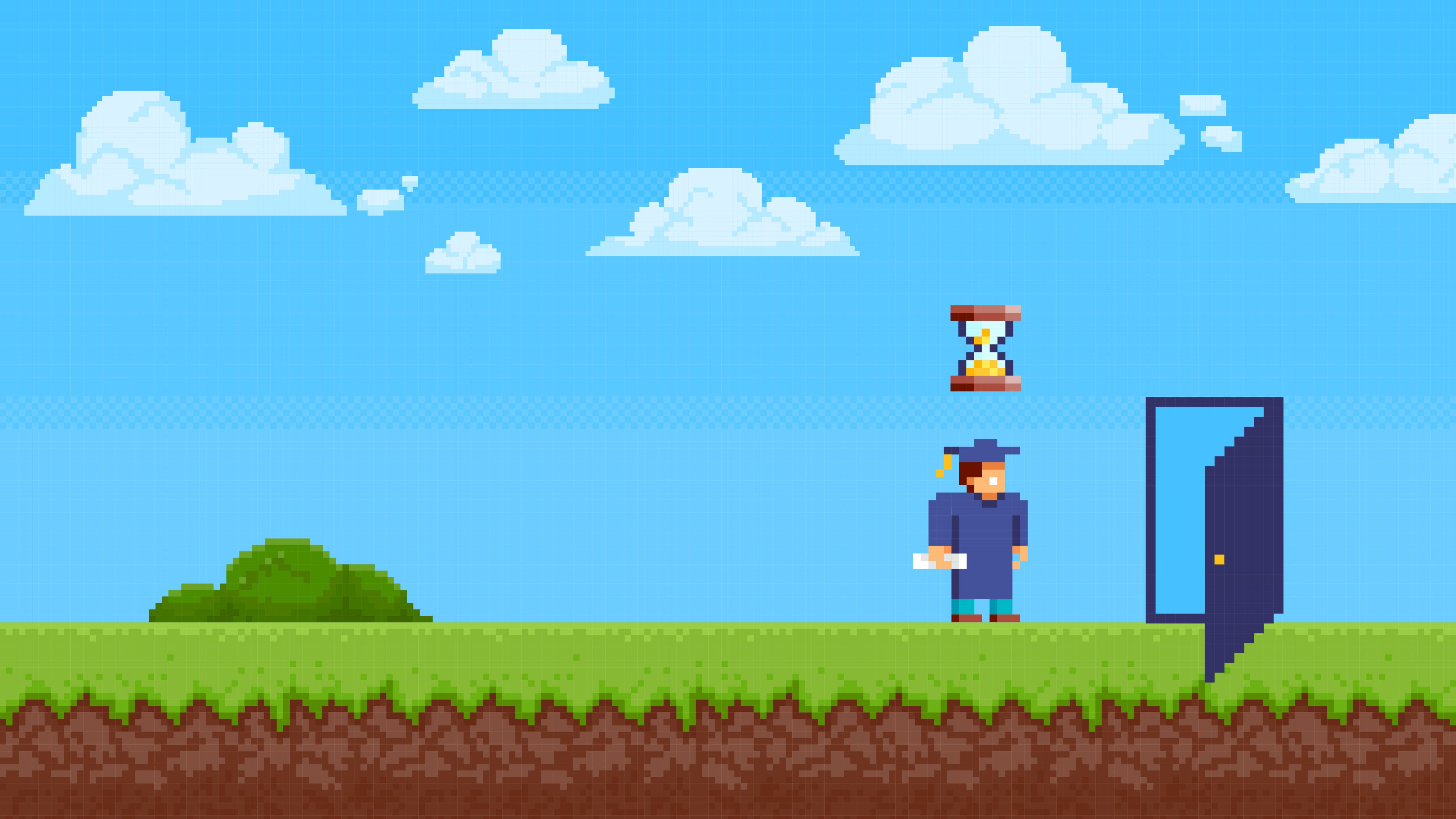 Graduate with diploma on grass with sky background