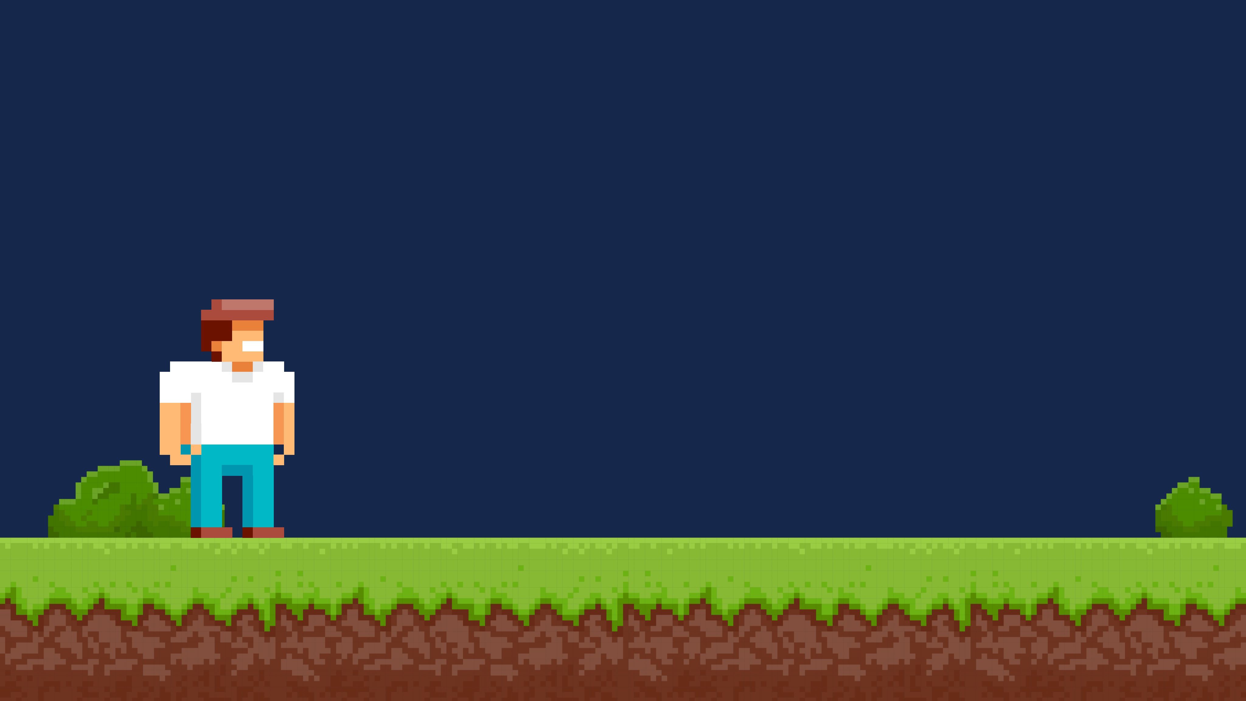 Man running on grass